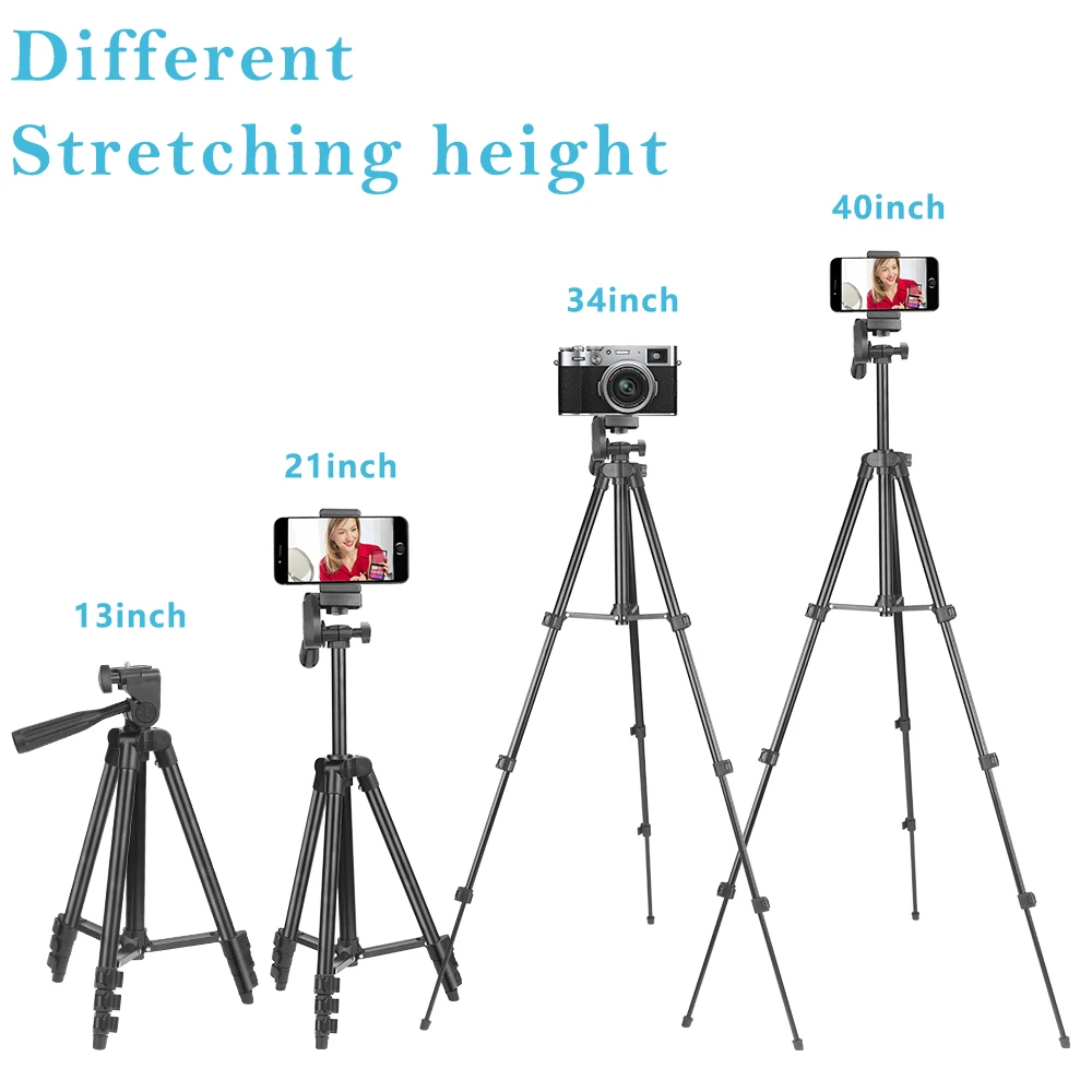 3120 Tripod for Phone 100cm Universal Phone Video Tripod Stand with Bluetooth Selfie Remote Video Recording Photography Stand