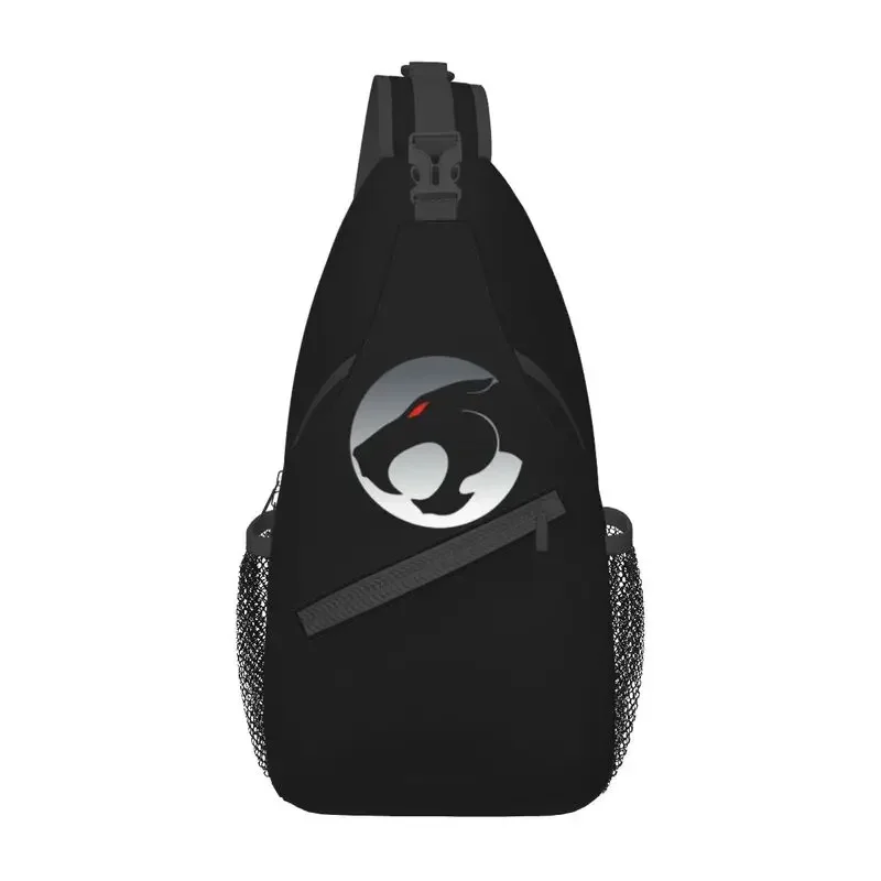 Cool Cartoon Anime Thundercats Logo Sling Crossbody Backpack Men Shoulder Chest Bags for Traveling casual anime cartoon rat fink crossbody sling backpack men shoulder chest bag for traveling