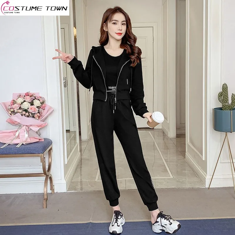 

Set Early Autumn 2023 New Women's Fashion Style Professional Age Reducing Sports Casual Wear Fashion Three Piece Set