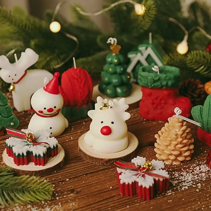 Weihnachts-Duftkerzen-Geschenkset, weihnachtliche Aromatherapie-Kerze, natürliche Sojawachskerze für Weihnachtsgeschenk, B03E – Detail 8