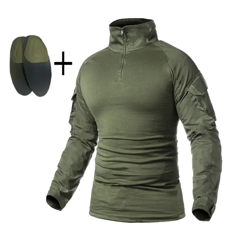 Tactical Uniform Camo Multicam Combat Shirts Cargo Pants +pads Sniper Hunting Clothes Suits Trainning Airsoft Paintball Sets 2
