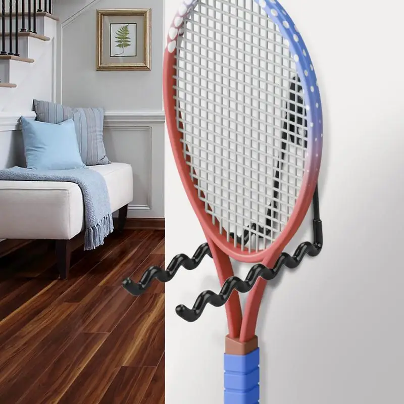 Tennis Racket Holder Wall Mounted Badminton Racket stand Racket Display Rack Can hold 6 rackets Wall Mount Paddle Holder