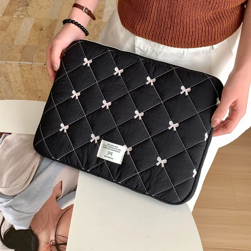 Charming Bow Graphic Laptop and Tablet Sleeve - Soft, Protective Bag