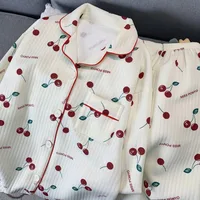 Korean Style Colourful Dot Women's Sleepwear Set 2025 Autumn Winter New Pajamas Set Cute Lapel Neck Casual Homewear 2PC Suit - Image 3