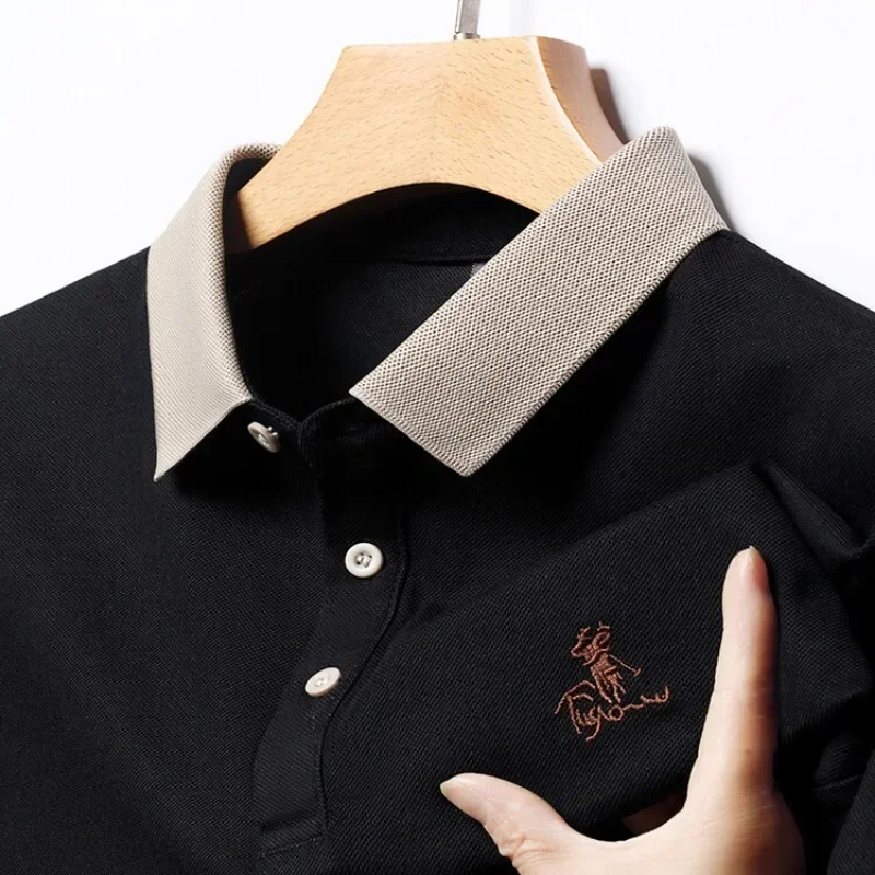 New Summer Men's Breathable Lapel Short-sleeved POLO Shirt Comfortable Tee