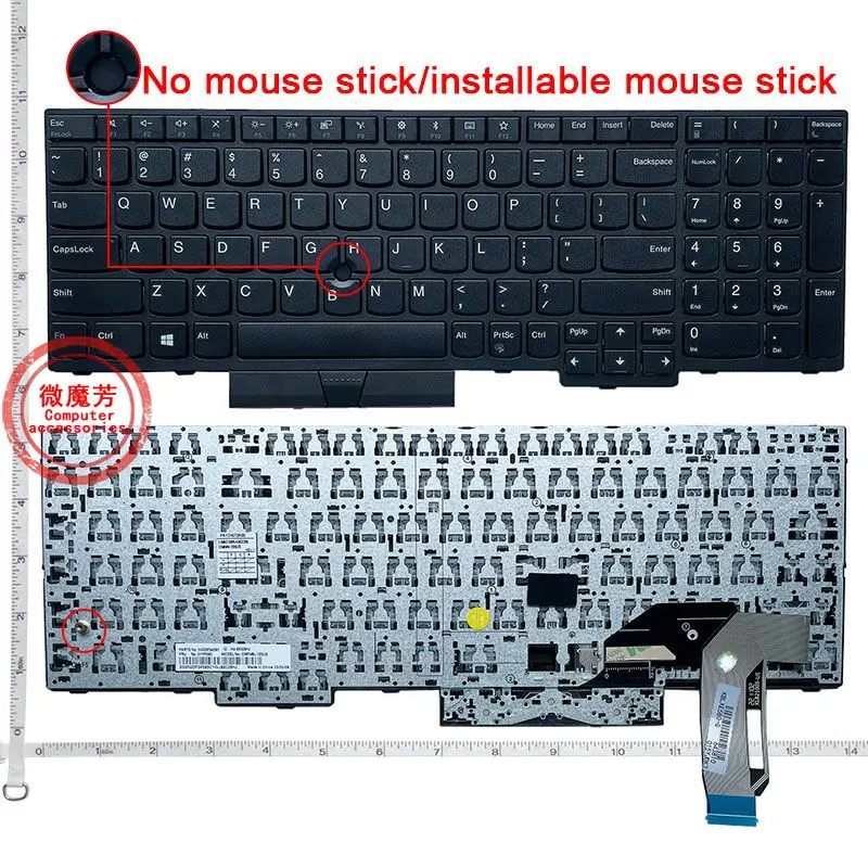 

Новая английская клавиатура US для ThinkPad E580 E585 E590 E595 L580 L590 T590 FRU 01YP560 01YP640 01YP720 P52 P72
