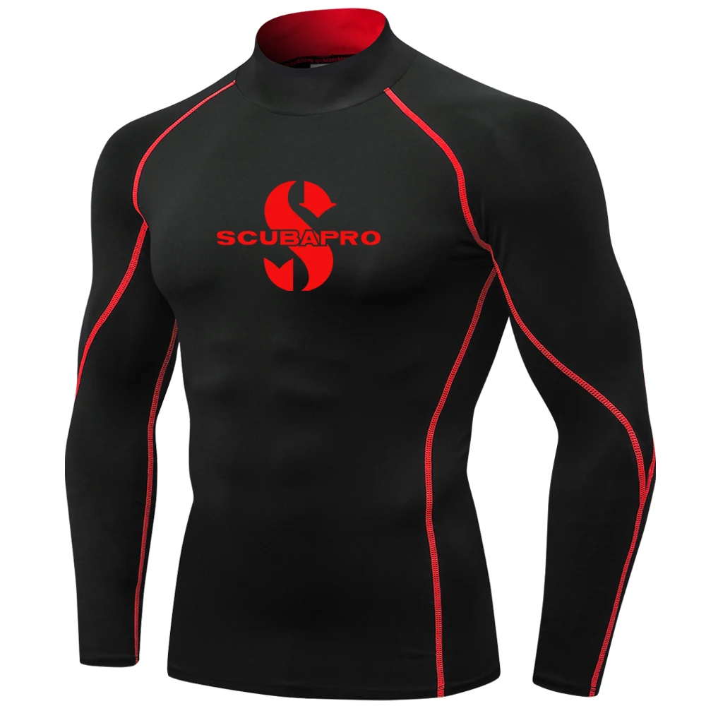 Men swimsuit male swim rash guard Men Swim Surfing T-shirt Beach UV Protection Swimwear Rash Guard Long Sleeve Diving Wetsuit Rashguard Tops Gear Summer Apparel