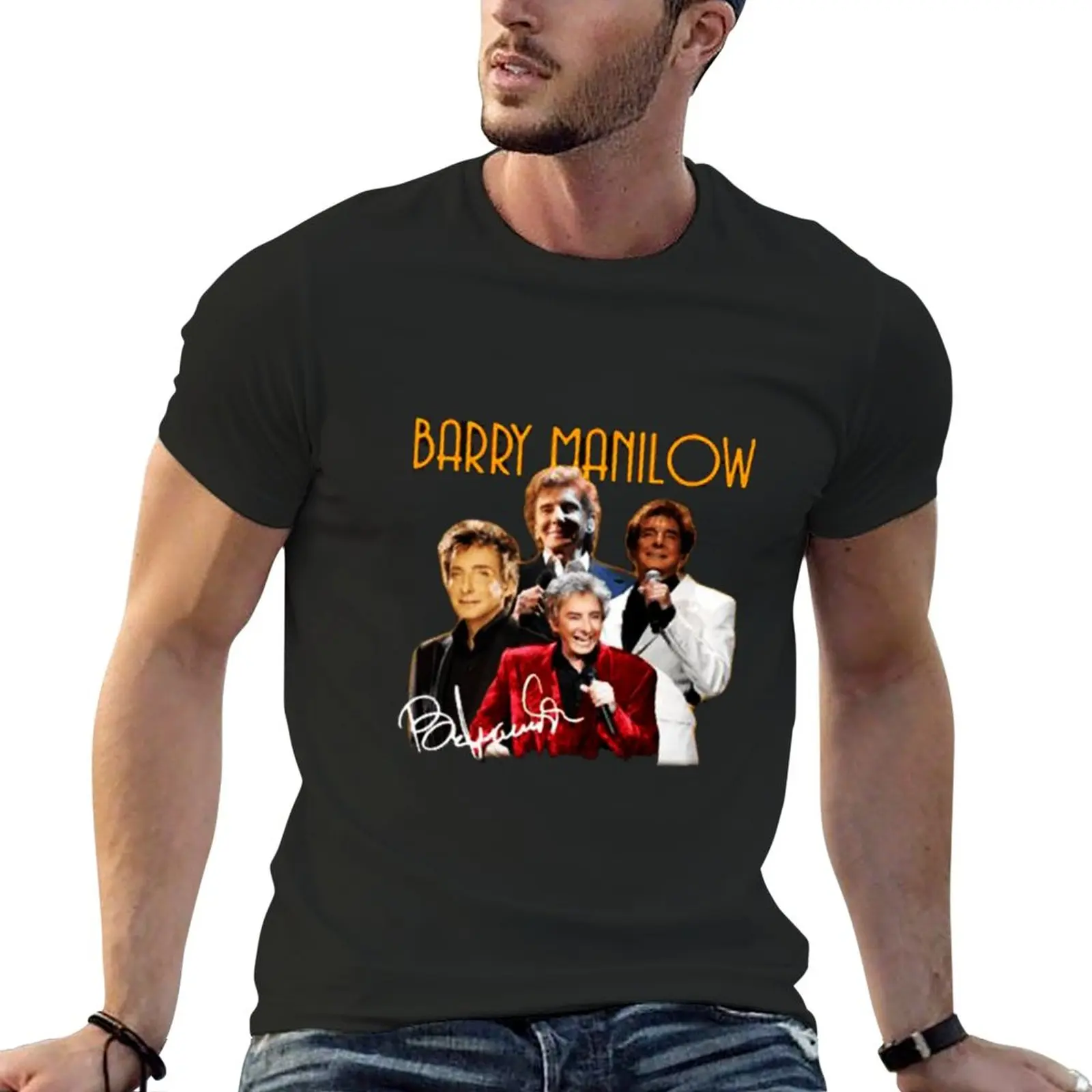 La Musica Più Popolare, Barry, Barry A Maniche Lunghe, Funny Barry,Stuff Barry,Maskes Barry T-Shirt Maglietta Nera Vestiti Per Uomo