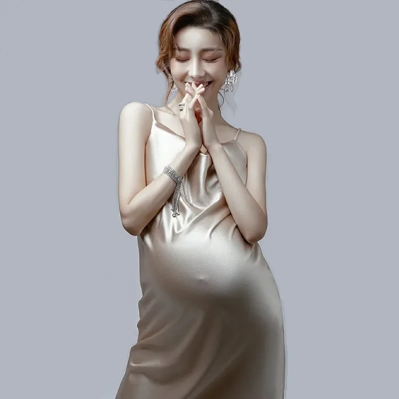 

Pregnancy Dress Maternity Gown Side Opening Sexy Clothes of Women Pregnant Photography Dress Maternity Dresses for Photo Shoot