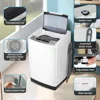 Portable Wash Machine, 17.8lbs Dryer Combo W Drain Pump, 10 Programs 8 Water Levels LED Display, 2.4 Cu.Ft Full Automatic Washer 4