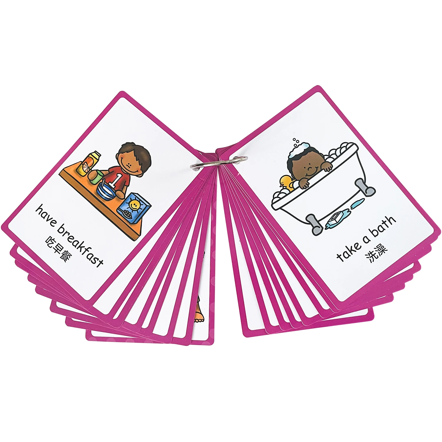 Bambini Montessori Learning English Words Card Pocket Flash Cards  giocattoli educativi precoci per bambini aula forniture