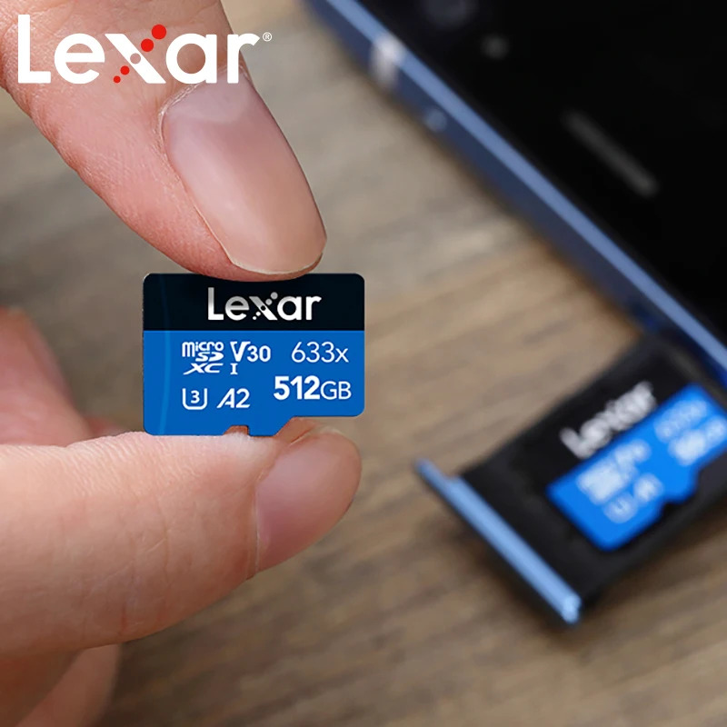 Lexar 마이크로 SD 카드, 메모리 카드, 드론 스포츠 캠코더용, 128GB, 32GB, 64GB, 256GB, 512GB, A1 A2 Class10 TF 플래시 카드, 신제품