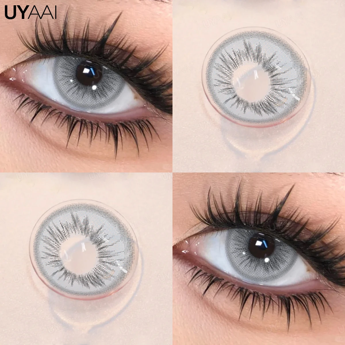 UYAAI-lentes de contato coloridas para olhos, beleza natural, contatos de  olhos verdes, marrom, roxo, cosplay, entrega rápida - AliExpress, image size:1200x1200