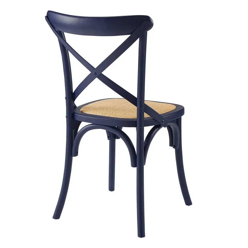 Gear 34.5" Modern Wood Dining Side Chair in Midnight Blue 4