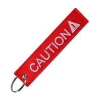 1 PC Wholesale Aviation Keychain Remove Before Flight Both Sides Embroidery Car Key Accessories Backpack Pendant Chain 5