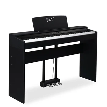 88 Keys Standard Full Weighted Keyboards Digital Piano with Furniture Stand, Power Adapter, Triple Pedals, Headphone
