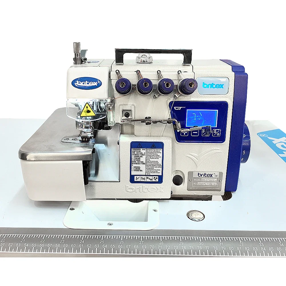 Popular Britex Br-GT880E high Speed direct drive 3 4 5 Thread Industrial Overlock Sewing Machine sewing