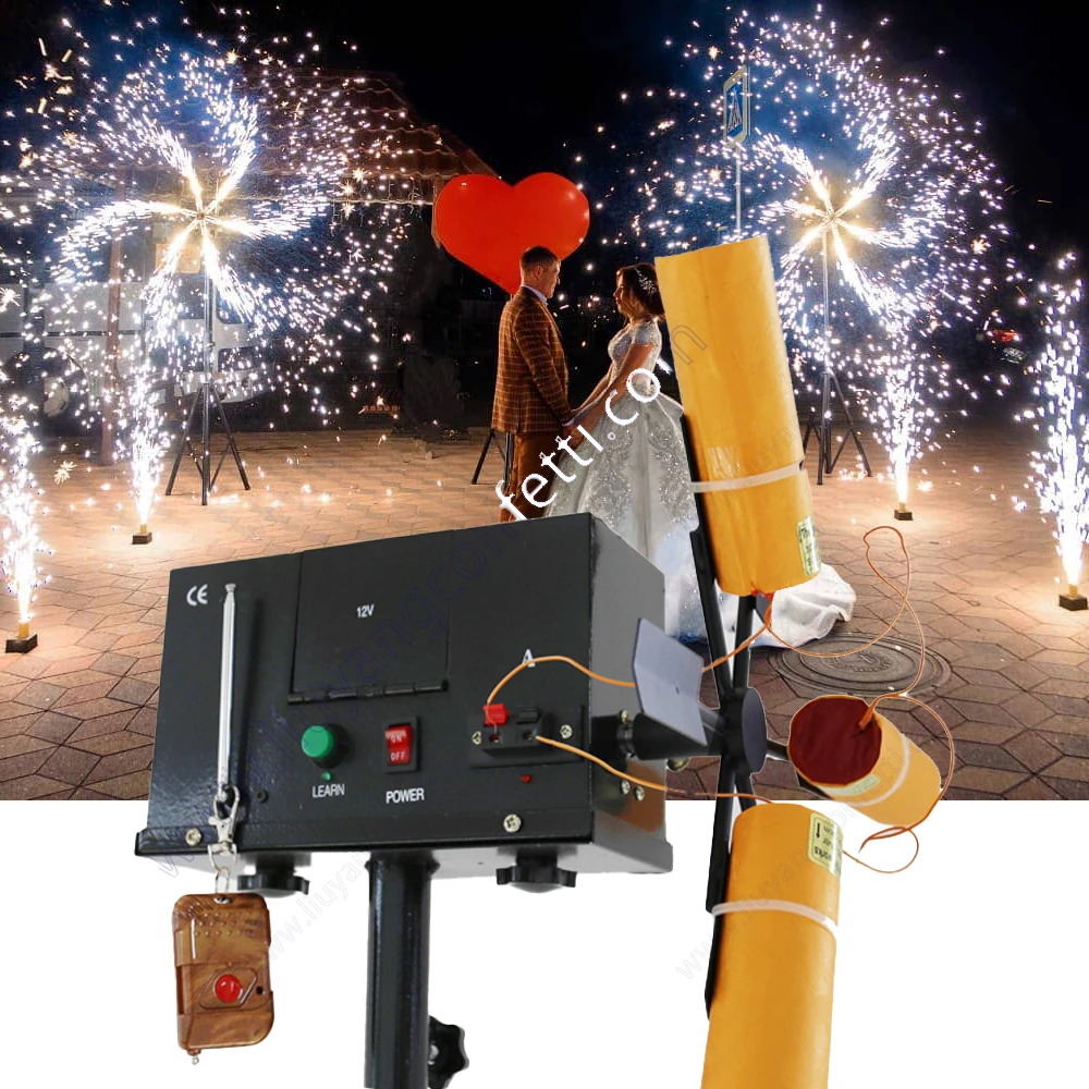 Cold Spark Firework Machine Dmx Remote Control Wedding Firework Special Effect Device For Party Dance Bride Mariage Couple Entry