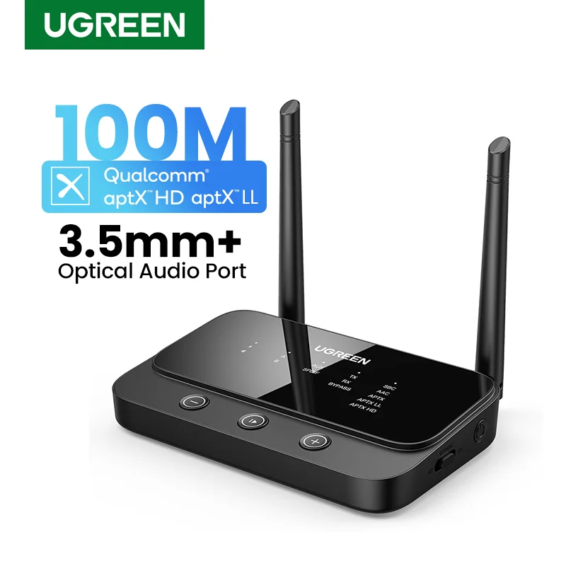 Ugreen 100m long range bluetooth 5 0 transmitter receiver aptx ll aptx