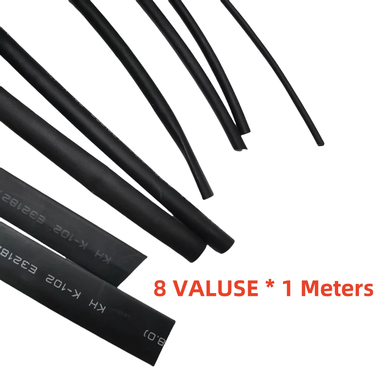Heat Shrink Tubing 8 Meter/set 1/2/3/4/5/6/8mm 2:1 Insulation Shrink Wrapping for Cable DIY Connector Wire Kit