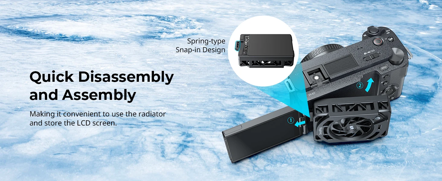 Cooling Fan for Sony Selected Cameras for Sony ZV-E1/ZV-E10/ZV-1/A7 IV/A7S III/