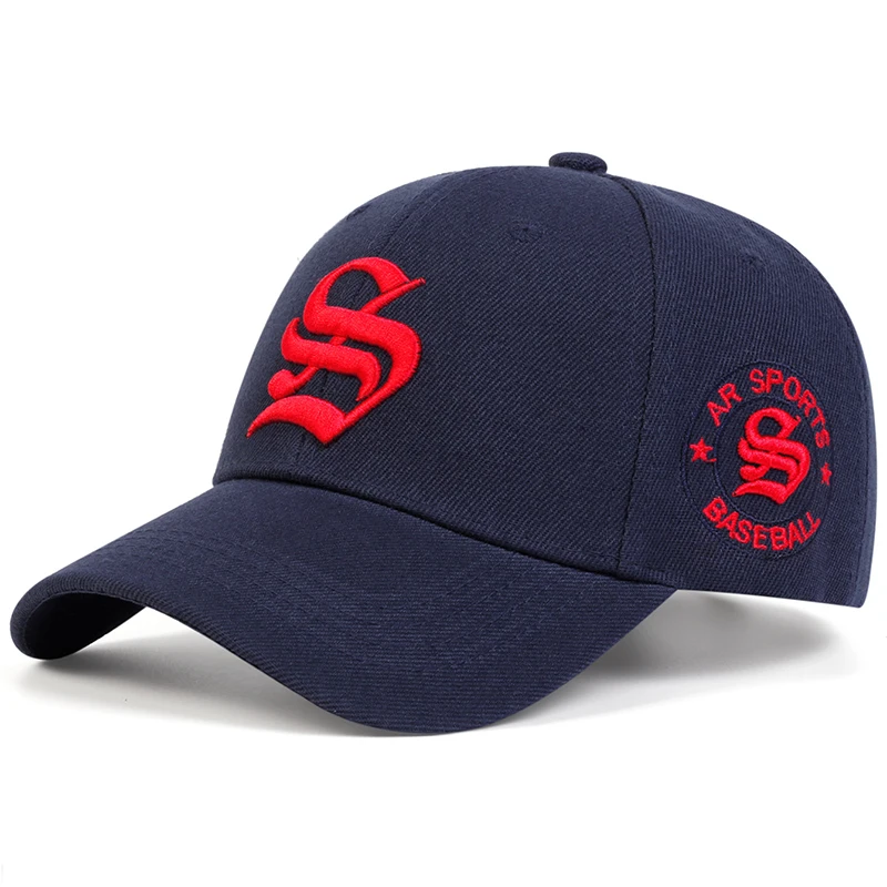 Baseball Caps Unisex Gothic S Letter Embroidery Side AR SPORT Spring Autumn Outdoor Adjustable Casual Sunscreen
