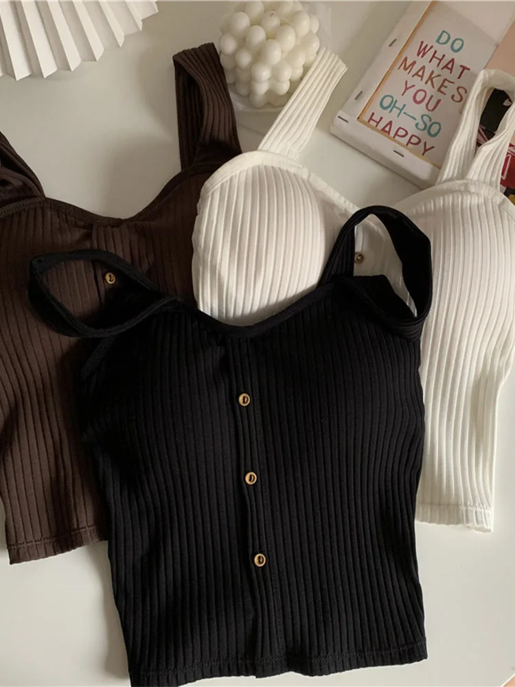 

Майка с нагрудными подушечками, собранными в костюм, женское летнее дизайнерское нижнее белье без рукавов