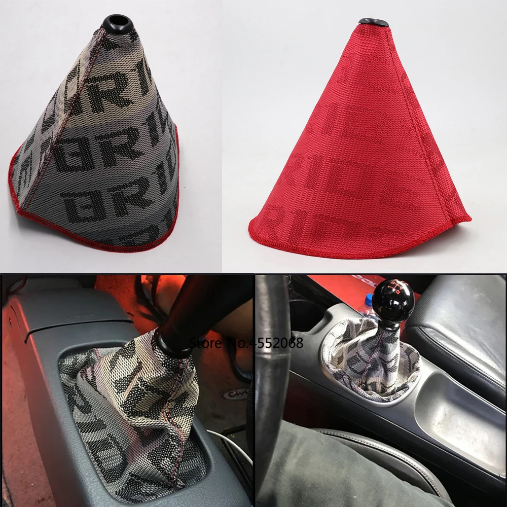 MT/AT Shift knob Boot Cover JDM TRD SPORTS Racing Fabric Red Stitch For TOYOTA MT/AT Shift knob Boot Cover JDM TRD SPORTS Racing Fabric Red Stitch For TOYOTA