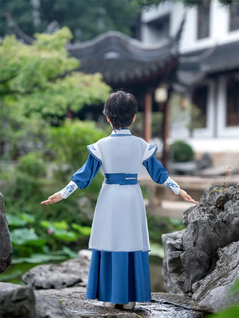 Traditional Ancient Costumes Little Swordsman Boys Hanfu Chinese Kungfu Costumes Young Master\'s Clothes Emprise Children\'s Wear
