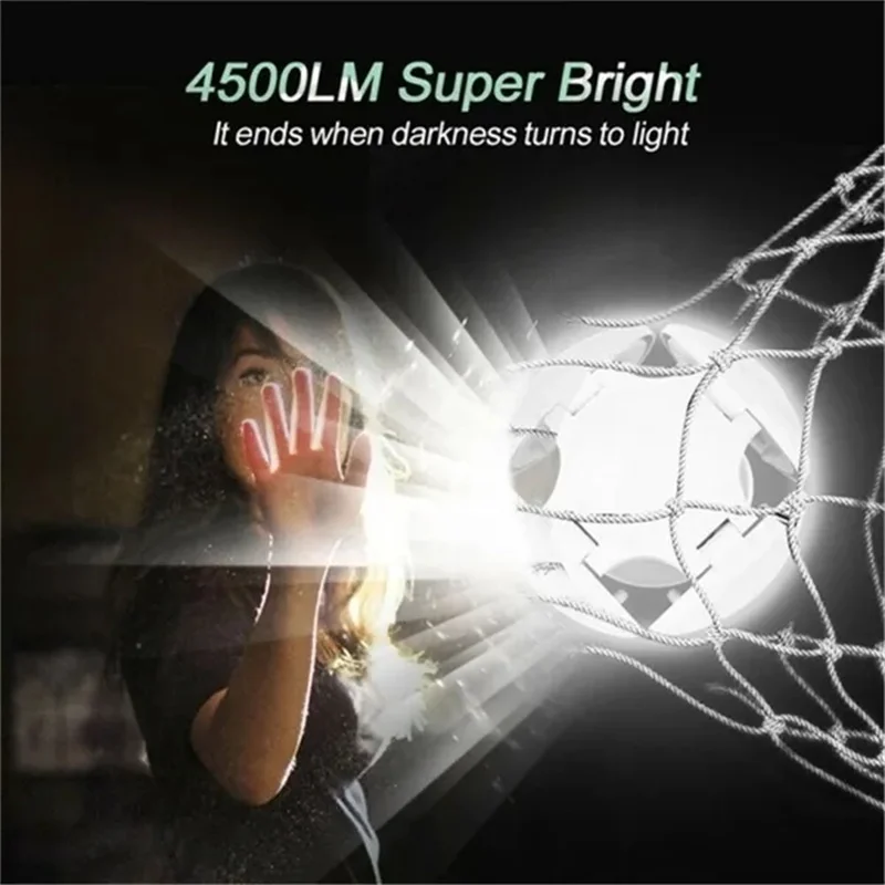 40W 120LED E27 Garage Light Bulb Deformable Ceiling Fixture Lights Shop Workshop Lamp 6500K Living Room Decoration
