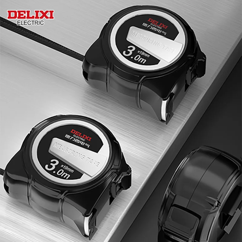 Tape Measure DELIXI ELECTRIC Tape Measure 3M*19MM ABS Thickened Hard Anti Drop Shell Durable Meter Ruler Wear-resistant Box RulerforHousehold