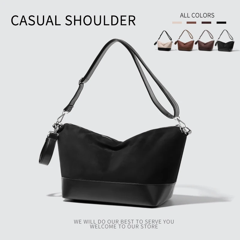 Borsa a tracolla a spalla patchwork retrò da donna, borsa tote versatile di grande capacità per i pendolari - immagine 4