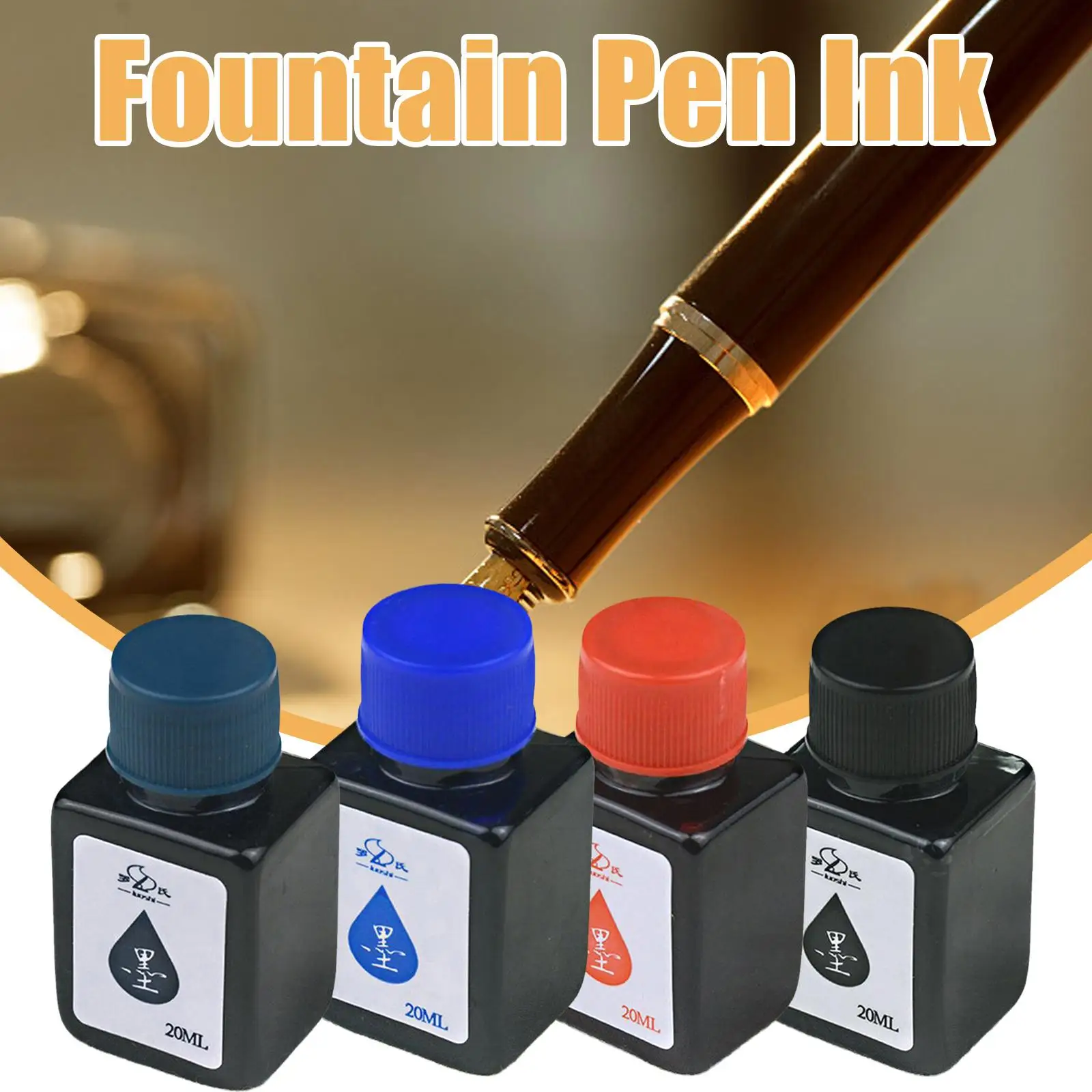 20ml Fountain Pen Ink Dip Pen Ink Bottle Blue Refilling Inks Calligraphy Available ink Sac Art Writing Students Station S8A9
