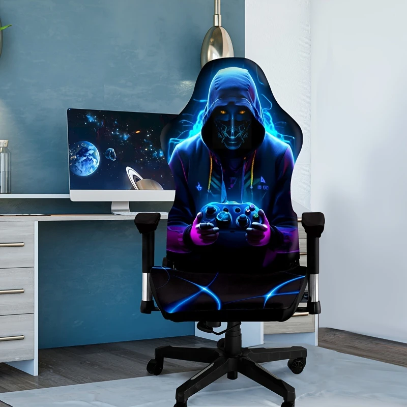 NEW Morocco Print Gaming Armchair Seat Cover Backrest Armrest Cover Anti Dirty Protector Stretch Sports Computer Chair Cover - 15