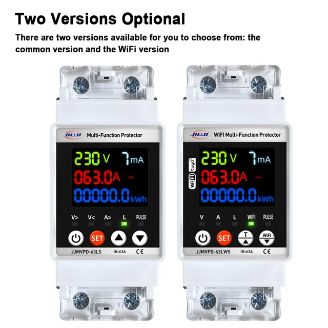2P 63A Tuya WiFiスマートアース漏電過電圧保護リレーデバイススイッチブレーカーエネルギー電力kWhメータースマートライ 2P 63A  Tuya WiFiスマートアース漏電過電圧保護リレーデバイススイッチブレーカーエネルギー電力kWhメータースマートライ 63A Tuya APP  WiFi Smart ... 2P 63Aインテリジェント回路漏電過電圧および低電圧保護リレー機器スイッチ回路ブレーカーエネルギー
