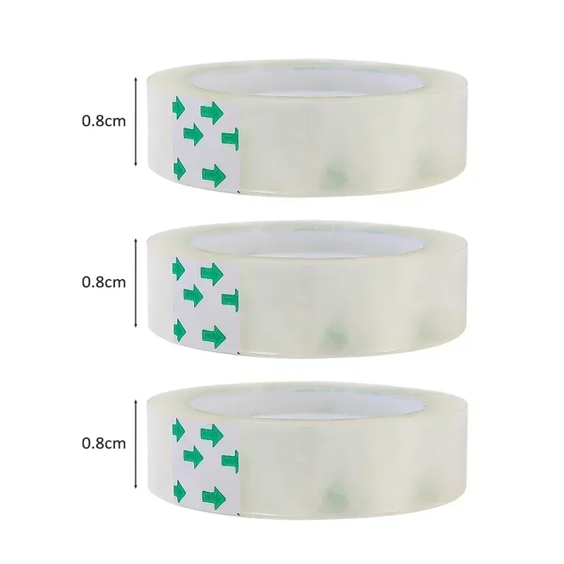 Clear Transparent Adhesive Tape – Multipurpose Rolls for Gift Wrapping, Packing, Home, Office, and School Use