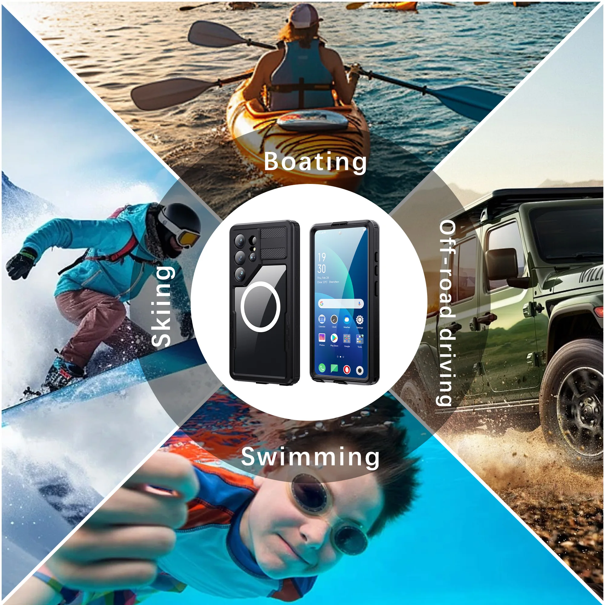 Shellbox Mars Waterproof & Bump-Resistant Phone Case - Full-Coverage Protective Cover