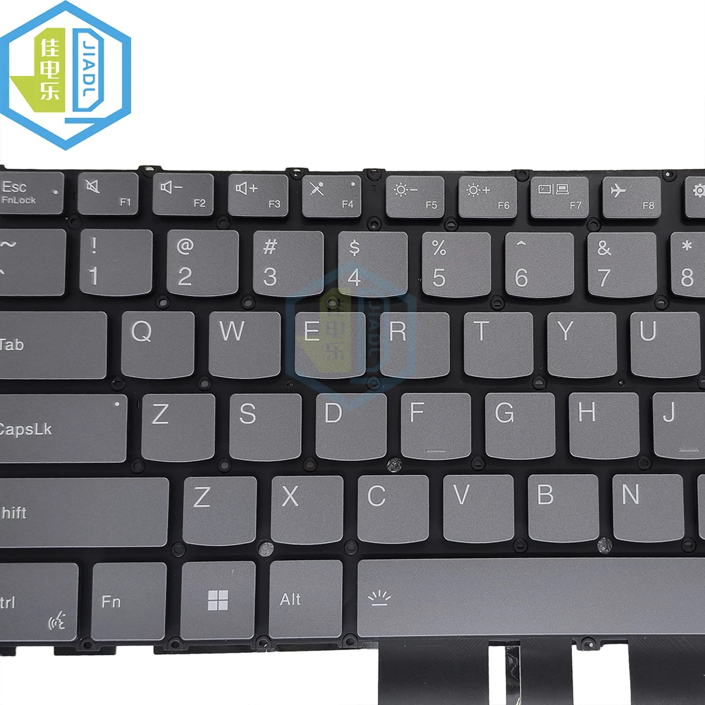 Teclado Retroiluminado em Inglês dos Eua Luz Retroiluminada Lenovo Yoga Pro 714arp8 14aph8 7-14 Notebook Teclados de Luz de Fundo Teclados Cinza - Imagem 5