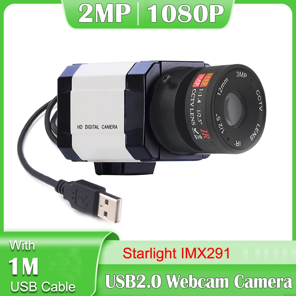 

Industrial 30FPS 1080P USB 2.0 Webcam 2MP IMX291 Low illumination Live Streaming Web Camera for Desktop Laptops Game PC