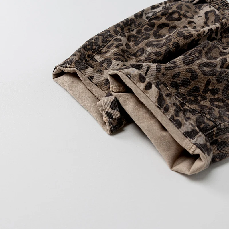 Cotton Kids Leopard Print Casual Pants