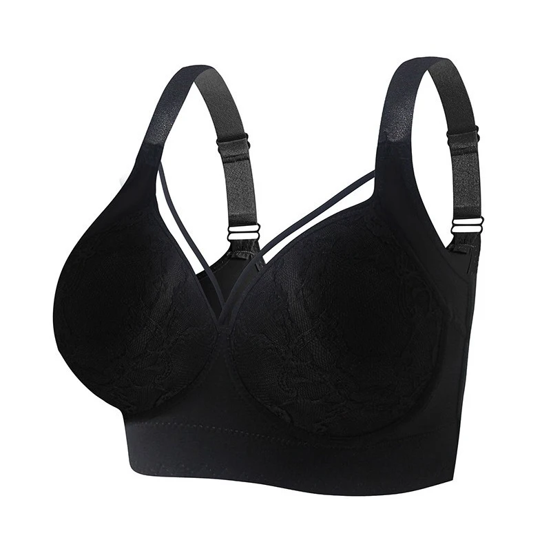 FallSweet Plus Size Lace Push Up Bra for Women Full Back Coverage Seamless Underwire Bralette Deep Cup Female Lingerie Underwear