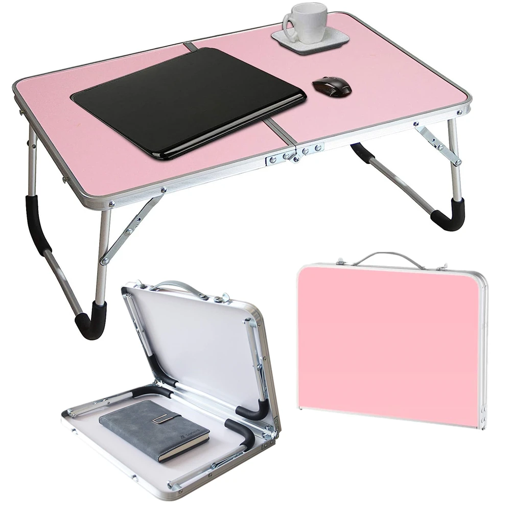 Foldable Laptop Desk for Bed, Height Adjustable Laptop Table for Bed, Light Weight Adult Kid Writing Desk With Stable Table Legs