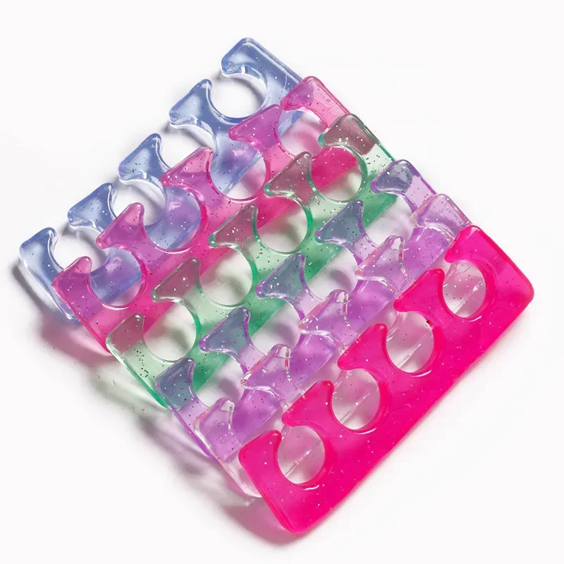2Pcs Silicone Manicure Pedicure Nails Finger Separator Flexible Finger Toe Spacer Separation Straighteners Nail Splitter nail art tools toe separators toe spreader finger toe separator