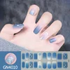 Woman's DIY Manicure Gel Nail Stickers Non Baking Lamp 20 Finger Adhesive Nail Sticker Full Paste Semi Cured Gel Nail Wraps 6