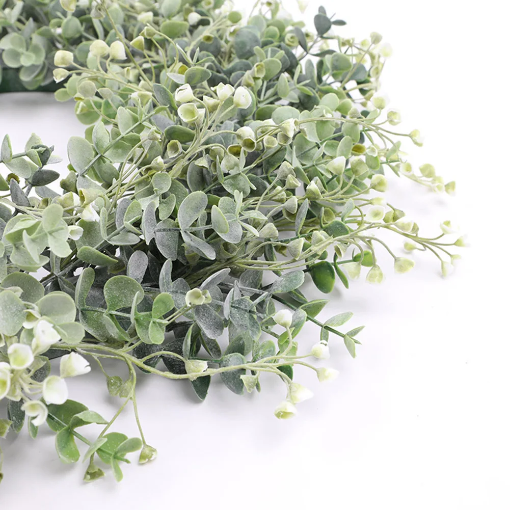 

Искусственный венок для спальни, искусственный венок для ванной, зеленые листья, искусственная гирлянда, легко подвешивается