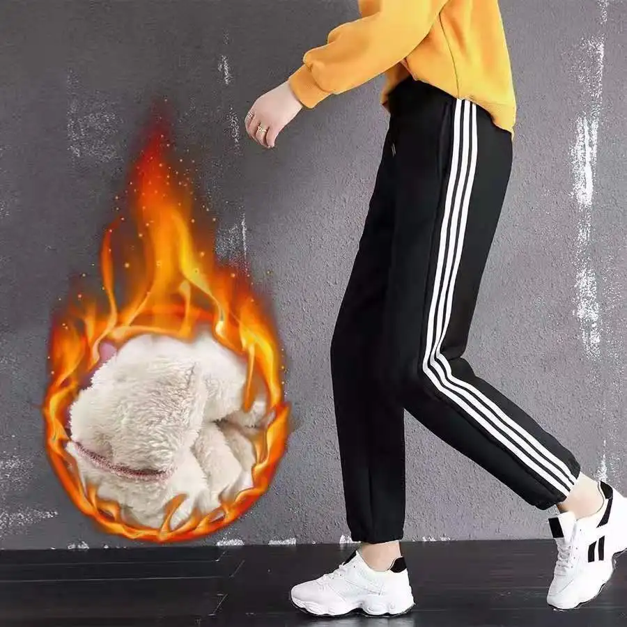 MODX 두꺼운 양털 양털 스웨트 팬츠, 캐주얼 하룬 팬츠, 코튼 팬츠, 따뜻하고 따뜻한 새로운 스타일, 가을 및 겨울