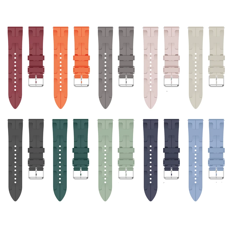 Versatile 22mm Silicone Smartwatch Strap - Premium Replacement Band in Elegant Design