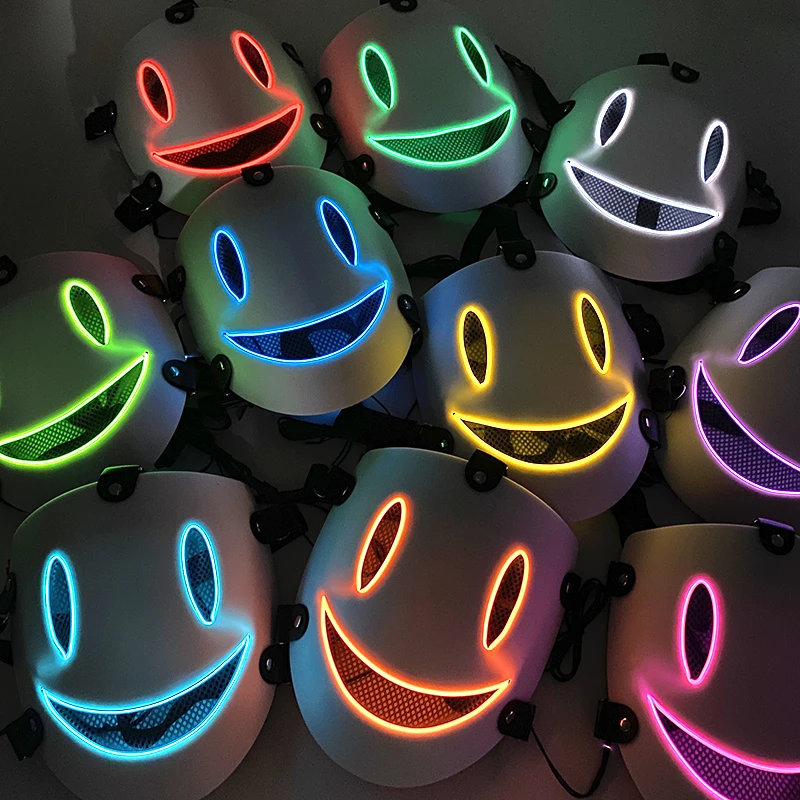 High Rise Invasion-Inspired Yuri Honjo Neon Glow Face Mask Cosplay Prop