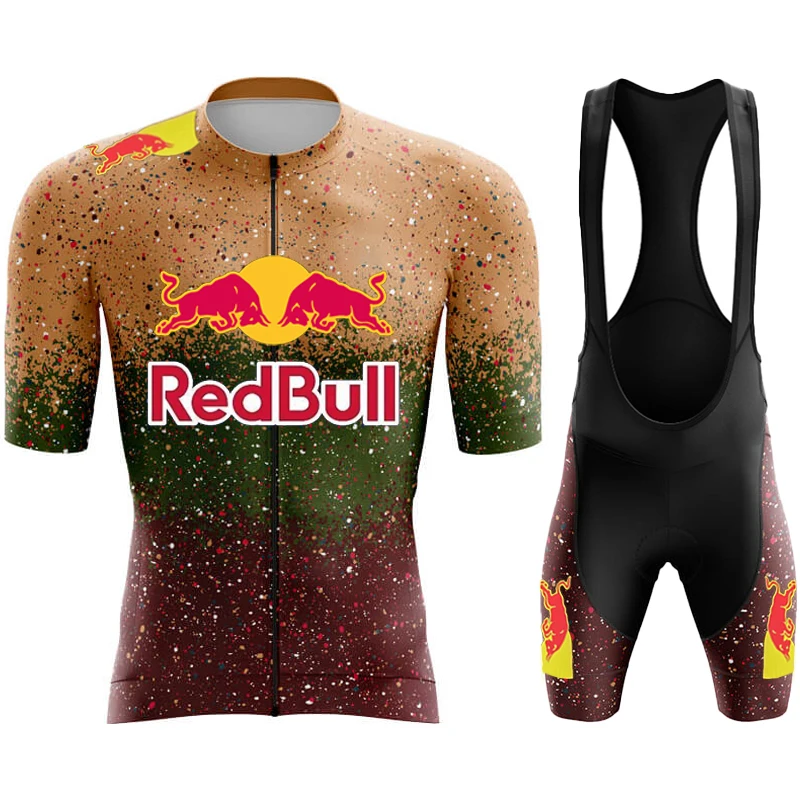 Men's Mtb Cycling Pants Equipment Man 2024 Bib Bikes Red Bull Bike Clothing Jerseys Team Jersey Set Shorts Laser Cut Costume Gel 6
