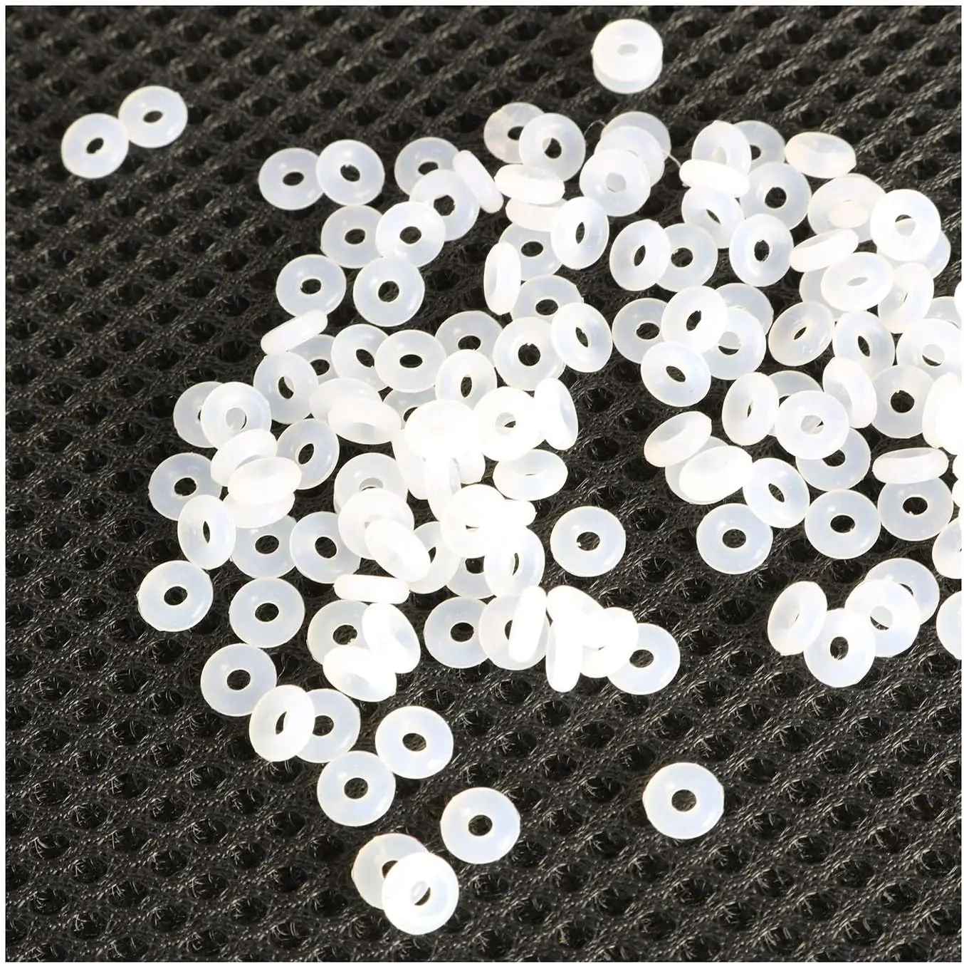 20/100 Stück Gummi-Sicherheitsstopper Transparente O-Ringe Perlen für DIY Armbänder Halsketten Schmuckherstellung Zubehör Basteln – Detail 4